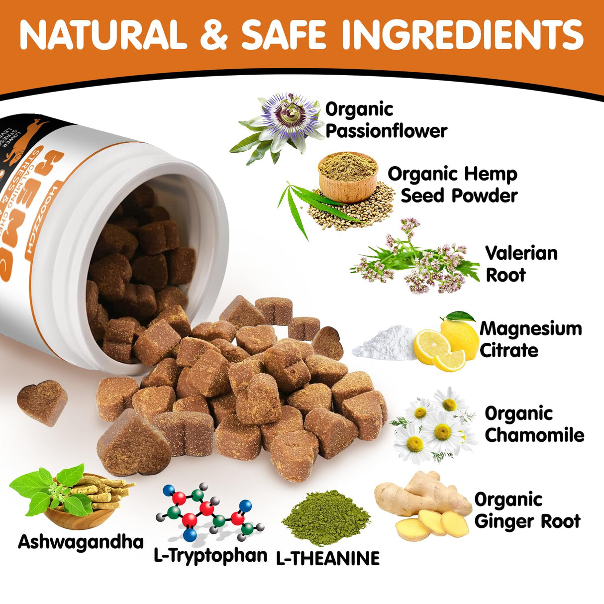 Calming Chews for Dogs - Anxiety Relief Treats Helps with Advanced Stress Relief, Separation Aid, Barking, Composure, Promote Relaxation - All Ages & Sizes, 180 Soft Chews