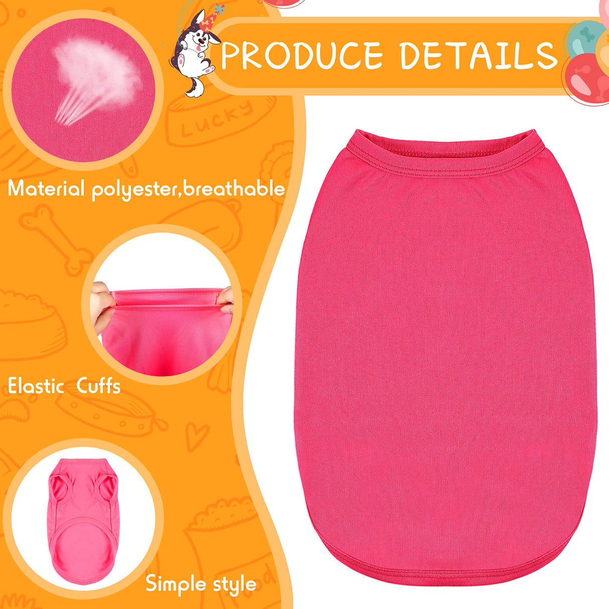 16 Pieces Small Dog Clothes Cute Blank Puppy Shirts Soft Dog Sweatshirts Breathable Outfit for Pet Cats Accessories, 16 Styles(S)