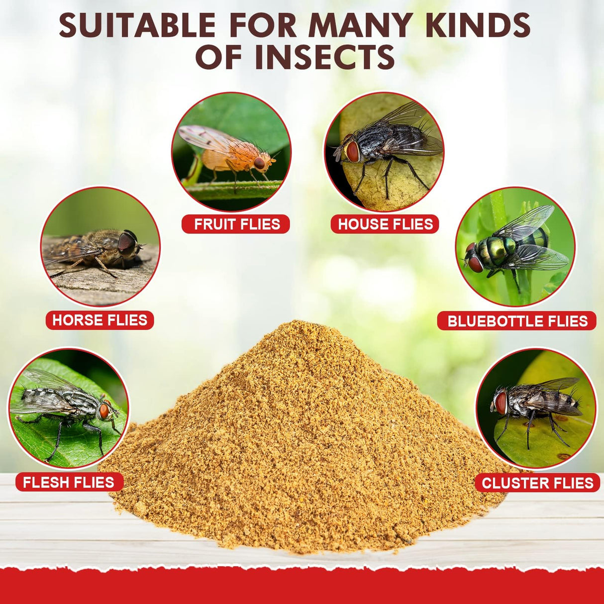 20 Pack Fly Trap Bait Refills, Reusable Fly Bait, 600g Natural Fly Bait Refill Packets Killer for Reusable Fly Traps Outdoor, Fly Attractant for Ranch Fly Traps Outdoor