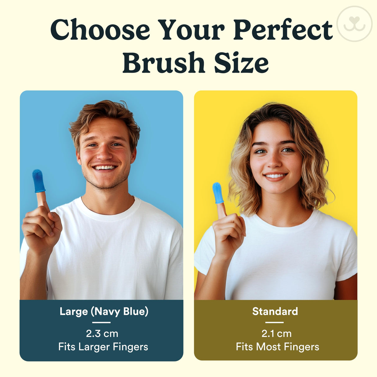 Jasper Dog Toothbrush, 360 Degree Dog Tooth Brushing Kit, Cat Toothbrush, Canine Dental Care & Teeth Cleaning Kit, Pet Finger Tooth Brush, Use with Pet Toothpaste, 4-Pack Blue