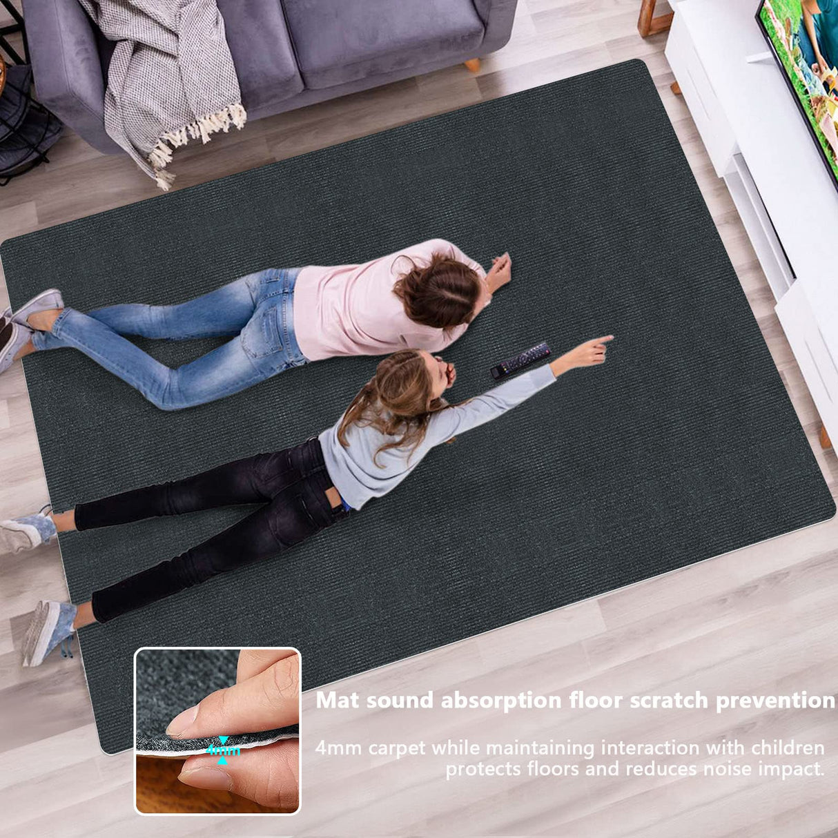 Floor Mat for Office Chair Desk Chair Mat for Carpet Desk Mat for Carpeted Floors Office Rug Hriiiiya Office Chair Mat Floor Protector for Carpeted Version Desk Carpet Anti Slip Rug Pad Hardwood