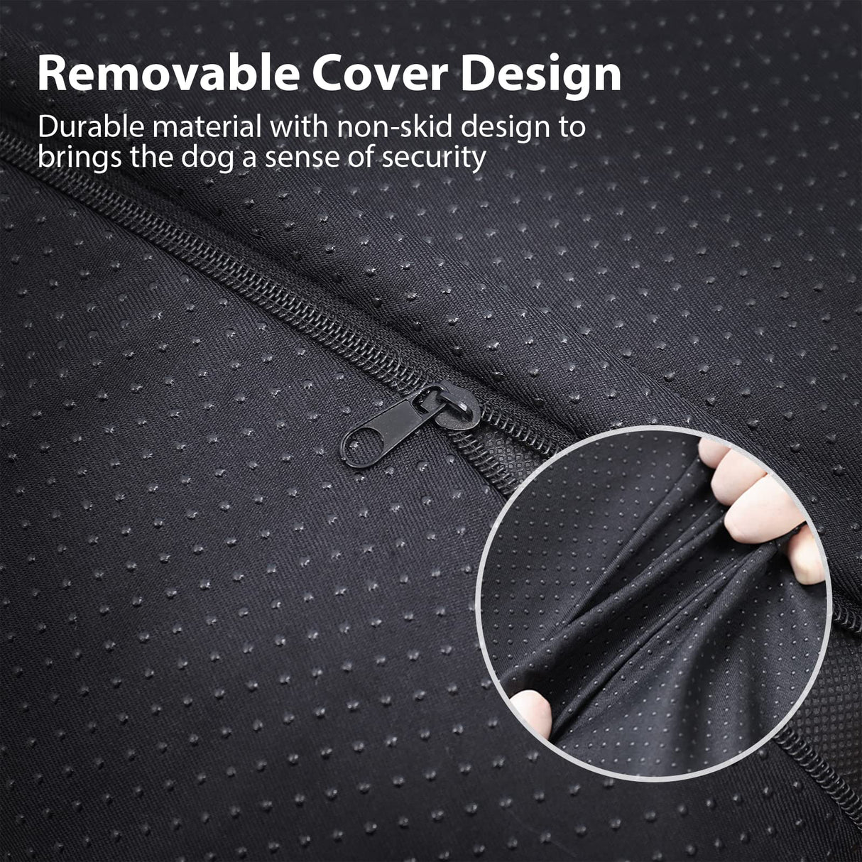 CHAMPETS Washable Dog Bed for Small Dogs with Removable Cover, Super Soft Waterproof Dog Crate Bed with Non-Slip Bottom, Fluffy Pet Bed 24×18 Inch, Grey