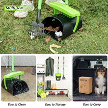 Load image into Gallery viewer, MXF Pooper Scooper Swivel Bin & Rake Kit with 20 Waste Bags, 36.6" Long Handle Adjustable Portable Non-Breakable Dog Pooper Scooper for Large Medium Small Dogs, Poop Scooper for Lawn Yard Dog Kennel