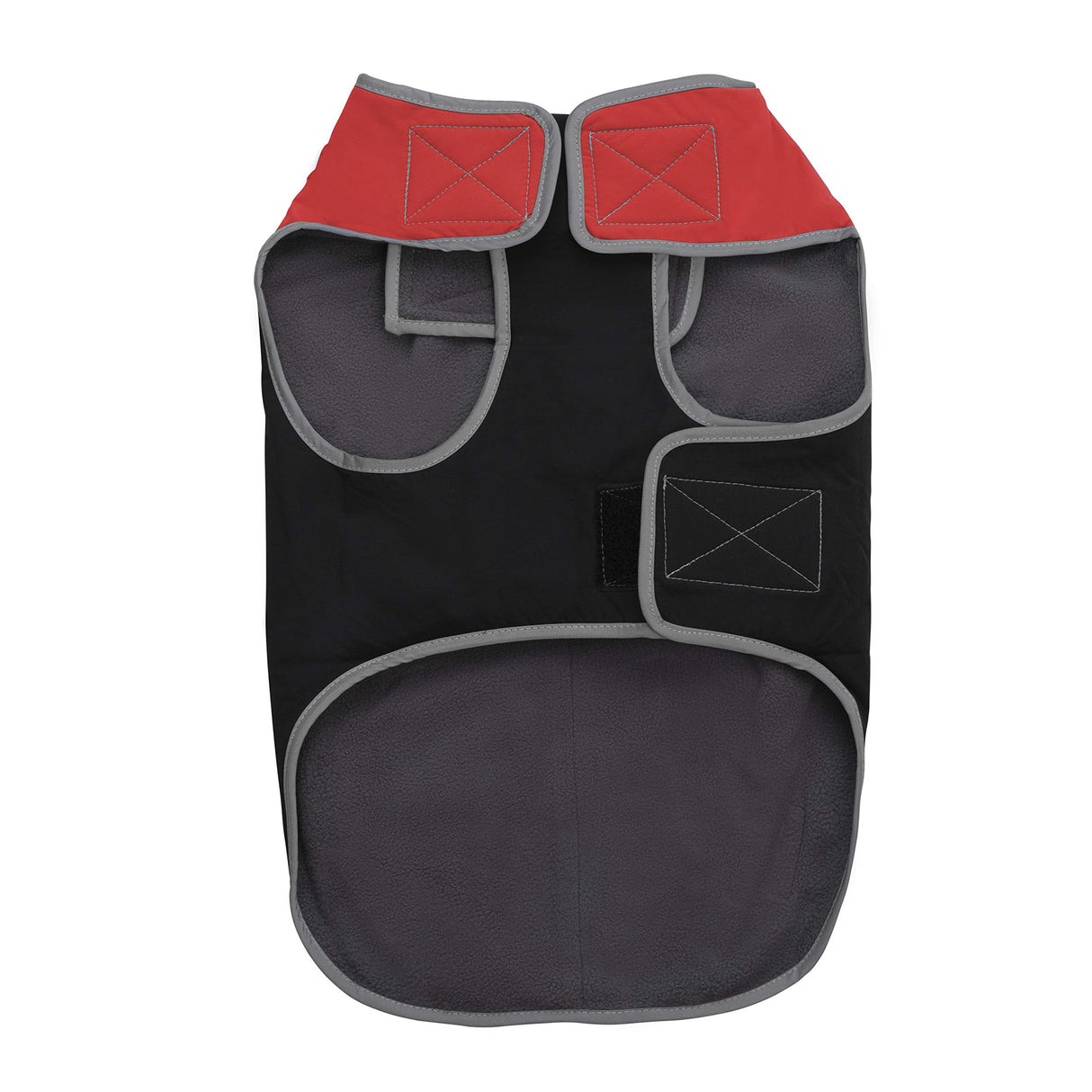 My Canine Kids Jacket for All Dogs, Fleece-Lined, Waterproof Doggie Vest, Reflective Pet Parka (6800) (Medium, Red/Black)