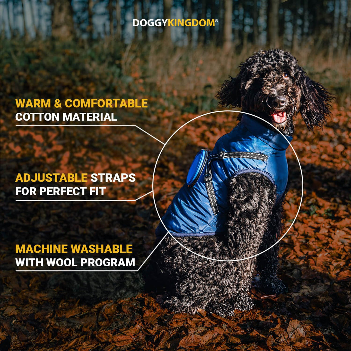 Reflective Dog Jacket Water Resistant with Harness Built in and Warm Fleece Inner Lining, Windproof Dog Coat for Cold Weather Jackets for Small Large Medium Dogs - Red M