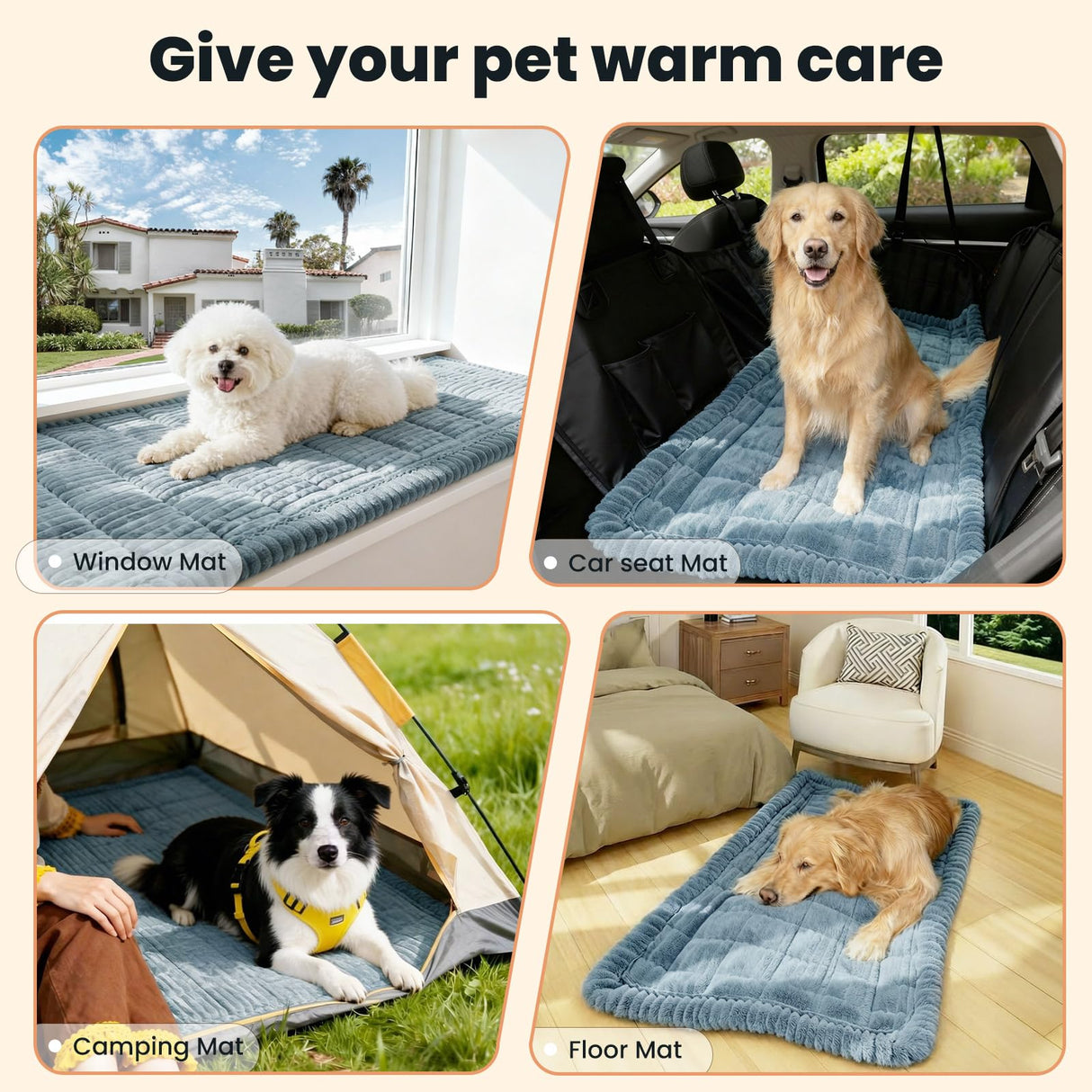 Disayu Couch Cover for Dogs Washable, Non Slip Couch Covers for 3 Cushion Sofa Pet Friendly, Fuzzy Pet Couch Cushion Covers for Dog,Thick,Soft for Sofa Protector (Blue Gray, 27.6" x 82.7"/70 x 210cm)