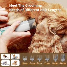 Load image into Gallery viewer, 8VR Dog Grooming Kit, Pet Grooming Vacuum with Pet Clipper Nail Grinder, Dog Hair Vacuum with 6 Pet Grooming Tools for Dogs Cats Shedding Grooming