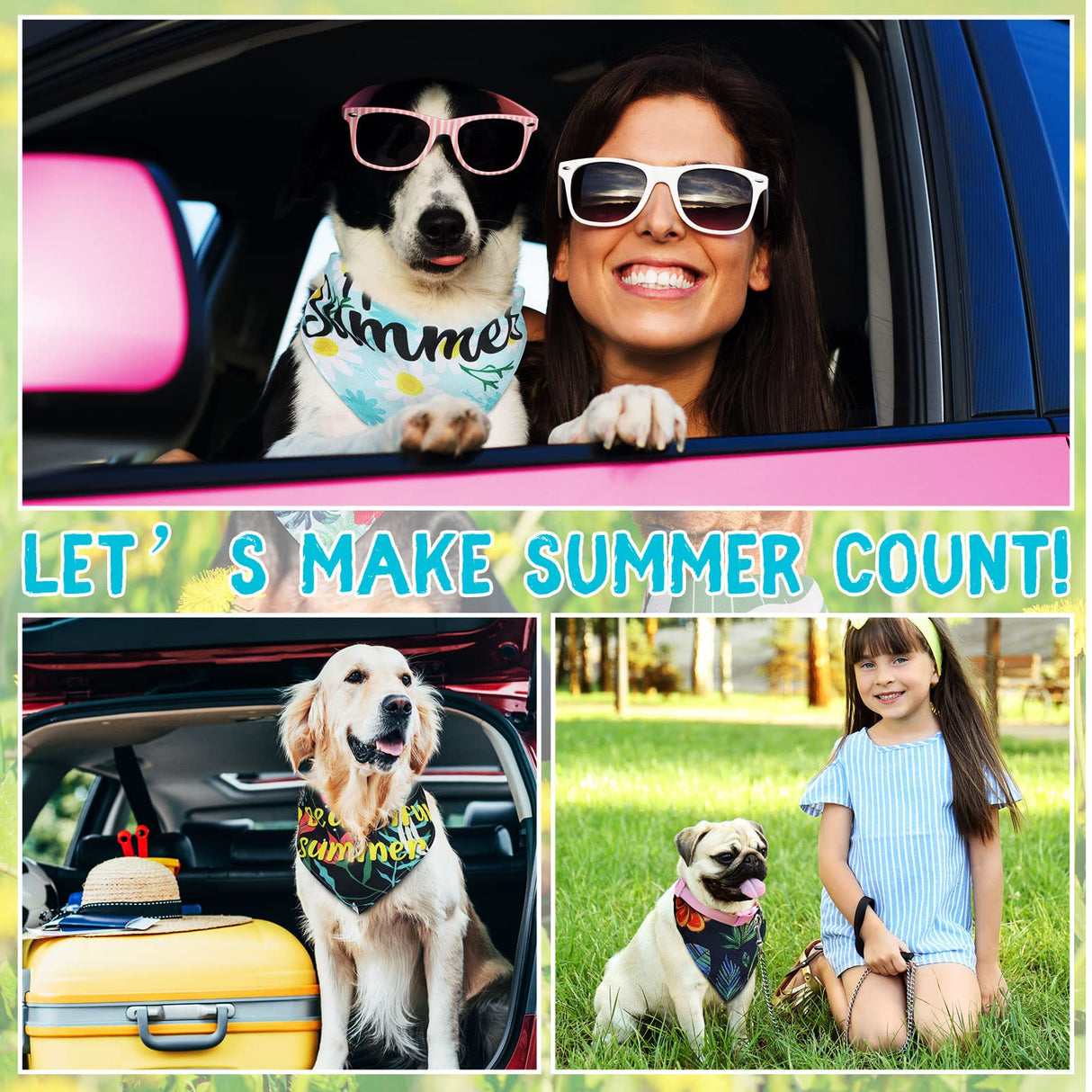 Kacctyen 100 Pcs Dog Bandanas Summer Bulk Hawaiian Dog Adjustable Cute Washable Triangle Kerchief Scarf Bibs for Small to Medium Pet Seasonal Party Costume Accessories