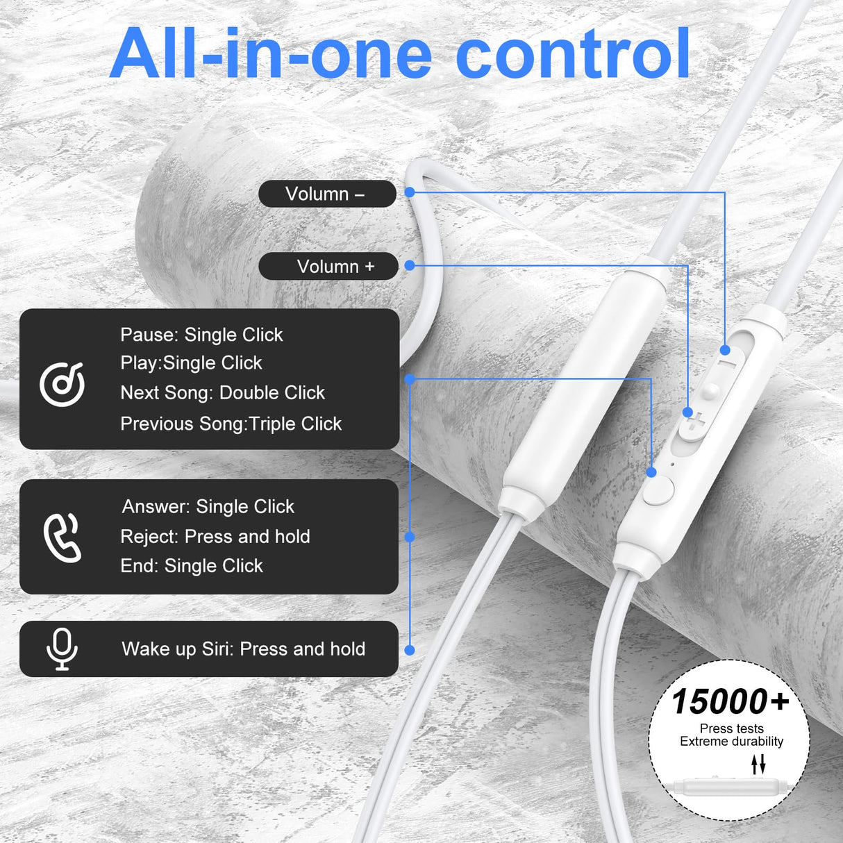 Wired Earbuds for iPhone 17e/17/17 Pro/17 Pro Max/16e/16/16 Plus/16 Pro Max/15 Plus/15 Pro/15 ProMax Ear Buds USB C Wired Headphones Type C Earphone with Microphone, Volume Control, Noise Canceling