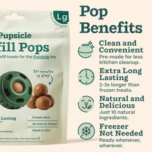 Load image into Gallery viewer, WOOF Starter Pack - Interactive Dog Toys for Boredom - Dog Treat Molds Silicone - Chicken-Flavored Healthy Treats for Dogs - Pupsicle Doggy Enrichment Toy - for Large Pups - 25-75 lbs