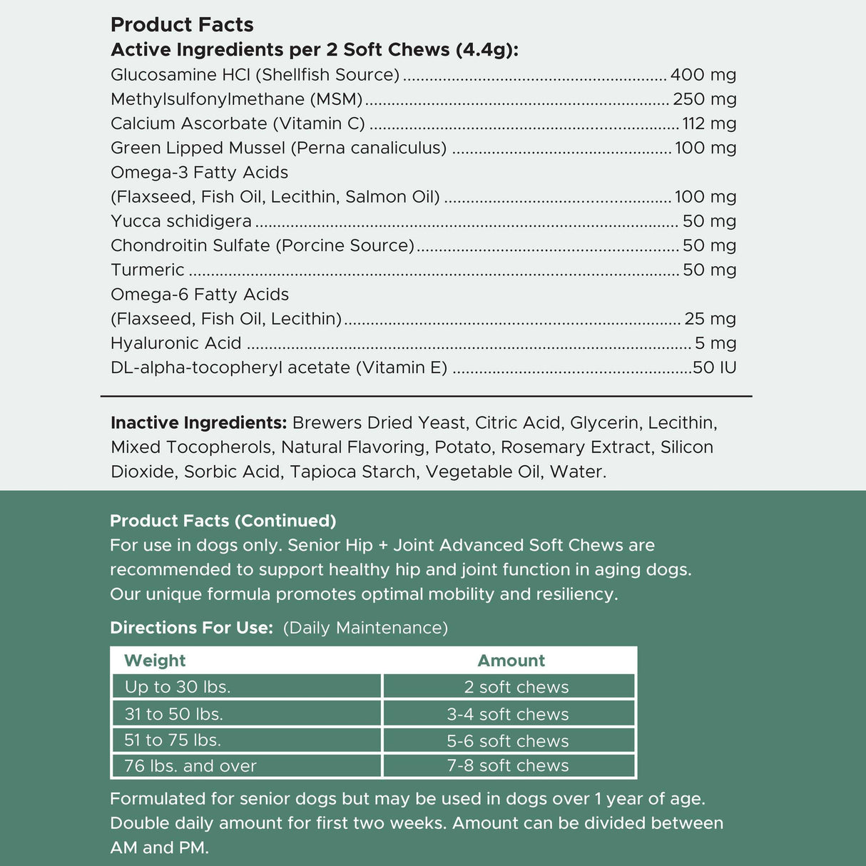 Chew + Heal Labs Glucosamine for Dogs Hip and Joint Supplement - 60 Senior Dogs Mobility Soft Chews - Made with Glucosamine, MSM, Chondroitin, Green Lipped Mussels and More - Made in The USA