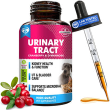 Load image into Gallery viewer, Cat & Dog Urinary Tract Infection Treatment & Natural UTI Medicine Cranberry & D-Mannose -Kidney+Bladder Support - Best Incontinence, Bladder Stones - Pet Renal Health & Care Drops