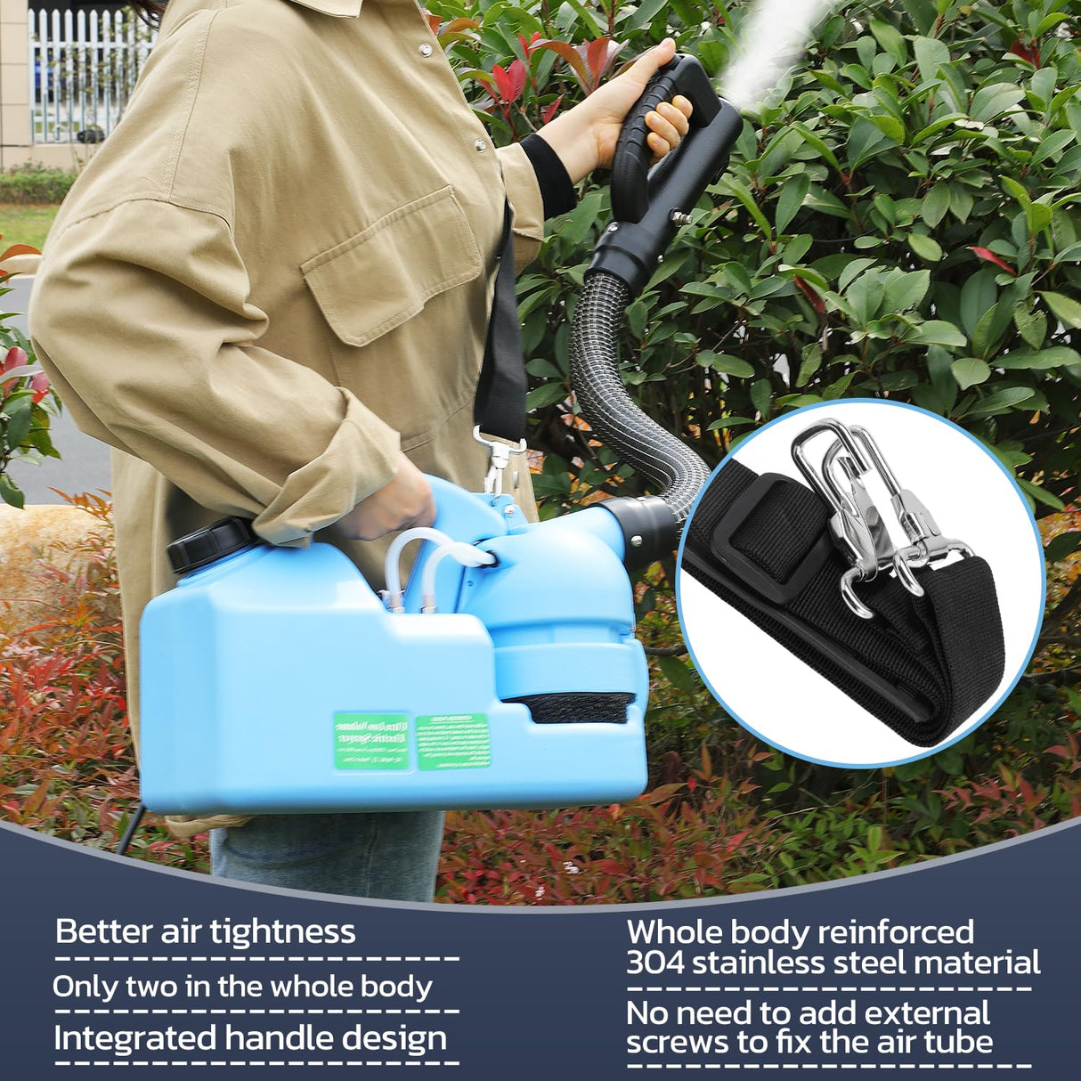7L (1.85 Gallon) Electric ULV Fogger Machine Portable Ultra-Low Atomizer Sprayer Ultra Low Volume Fogger for Indoor and Outdoor Use
