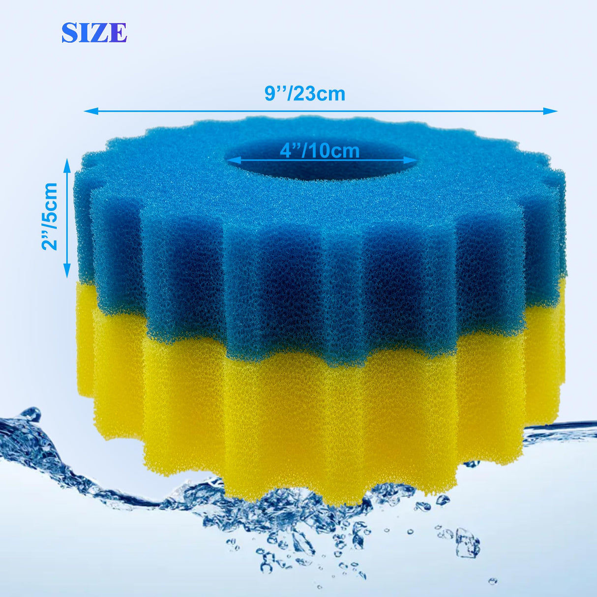 ShuRex Replacement Sponge Filter Media Pads for VIVOHOME 1580/1840GPH Biological Pond Filter, Compatible with 1580/1840GPH/CPF-2500/ CPF-3500 Pressure Koi Fish Pond Filter