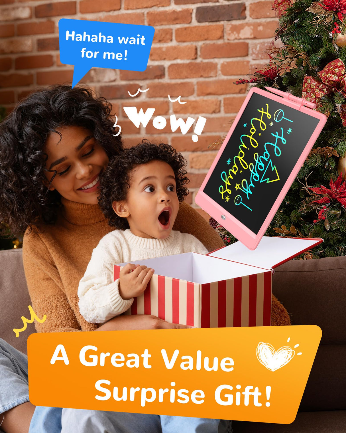 LCD Writing Tablet,Gifts for 3 Years Old Boys and Girls,10 Inch Colorful Doodle Board Drawing Tablet, Erasable Reusable Electronic Drawing Pads, Educational and Learning Toy for Kids