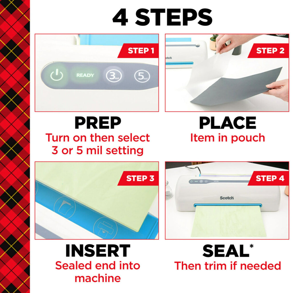 Scotch Thermal Laminating Pouches,200 Pack Laminating Sheets,3 Mil,8.9 x 11.4 Inches, Education Supplies & Craft Supplies, For Use With Thermal Laminators, Letter Size Sheets