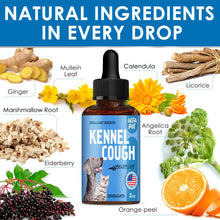 Load image into Gallery viewer, Dog Cough Treatment Liquid • Kennel Cough Medicine for Dogs & Cats • For Breathing During All Life Cycle • Marshmallow Root + Mullein Leaf in the Composition • Natural Supplement for All Breeds • 2 Oz