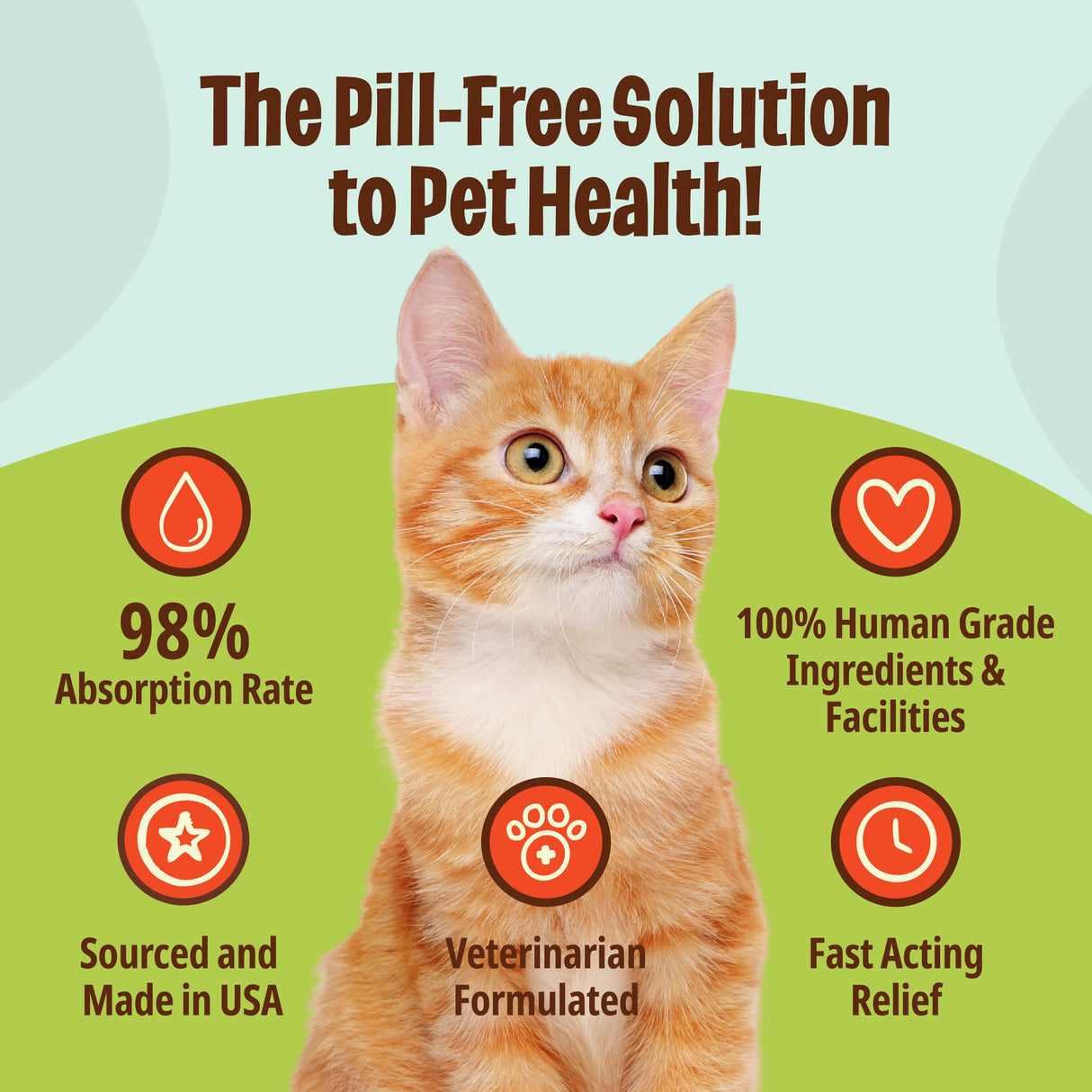 Licks Pill-Free Zen Cat Calming - Natural Calming Aid for Aggressive Behavior & Nervousness - Cat Treats for Stress Relief & Health - Gel Packets - 30 Use
