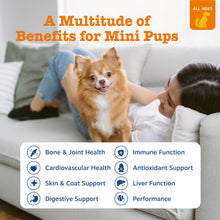 Load image into Gallery viewer, Zesty Paws Dog Multivitamin, Chewable Dog Vitamins and Supplements for Hip & Joints, Skin & Coat, Omega 3 Fish Oil for Dogs- Senior & Puppy Multivitamin - Chicken Mini Bites- 90ct