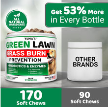 Load image into Gallery viewer, YUMA'S Dog Urine Neutralizer for Lawn - 170 Chews - Advanced Grass Green Savers for Dog Urine - Canine Pee Grass Neutralizer Supplement - Green Lawn Treats with Probiotics and Digestive Enzymes