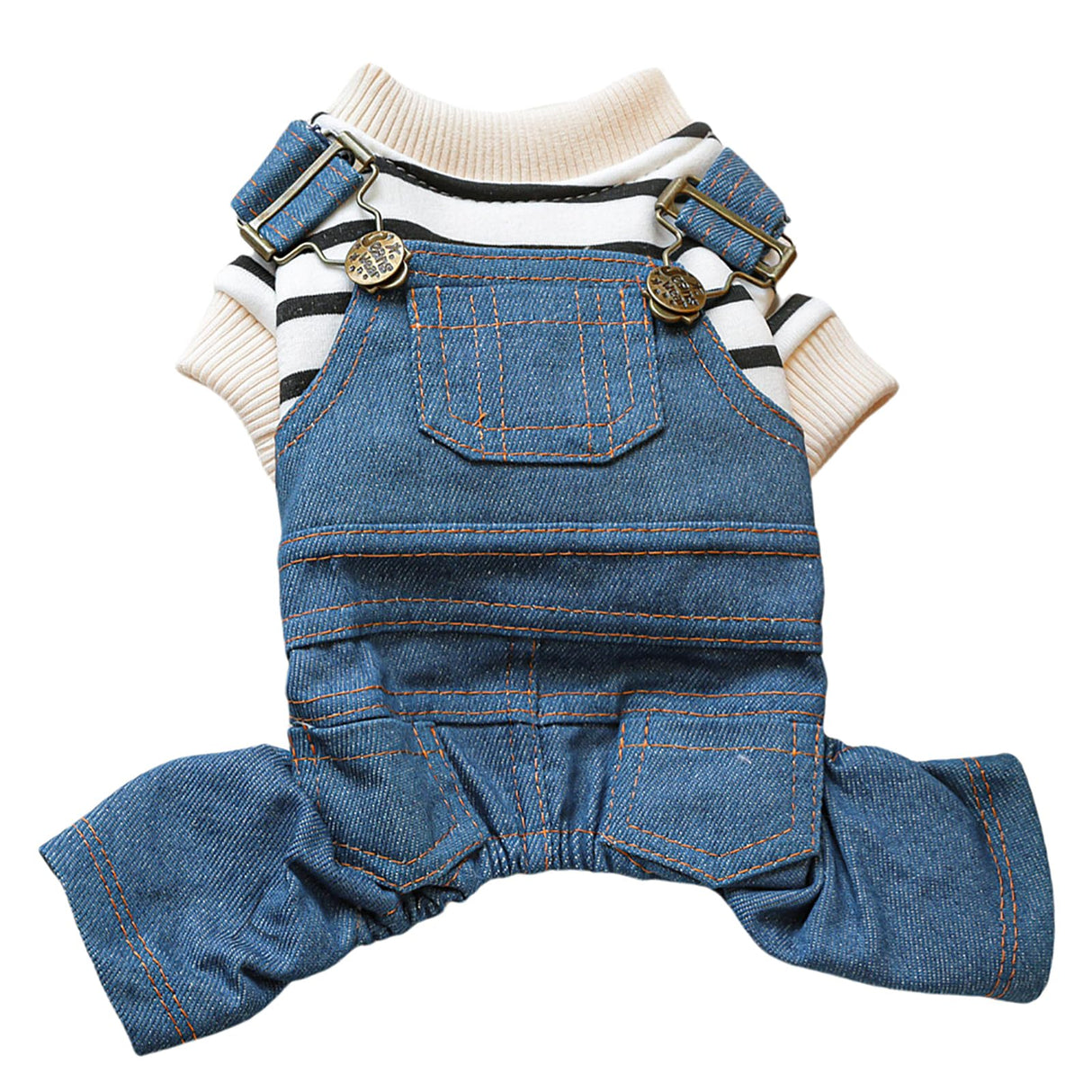 Dog Comfortable Soft Overalls Puppy Cute Sweater Shirt Corduroy Pants One-Piece Outfit Pet Stylish Winter Clothes for Small Dogs Chihuahua Dachshund Daily Holiday Jumpsuit Costume