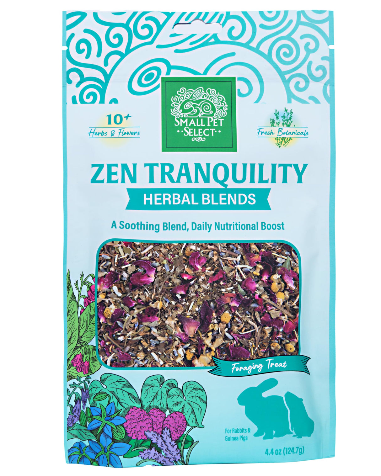 Small Pet Select - Zen Tranquility Herbal Blend, a Natural Herbal Treat for Rabbits and Guinea Pigs, 4.4oz