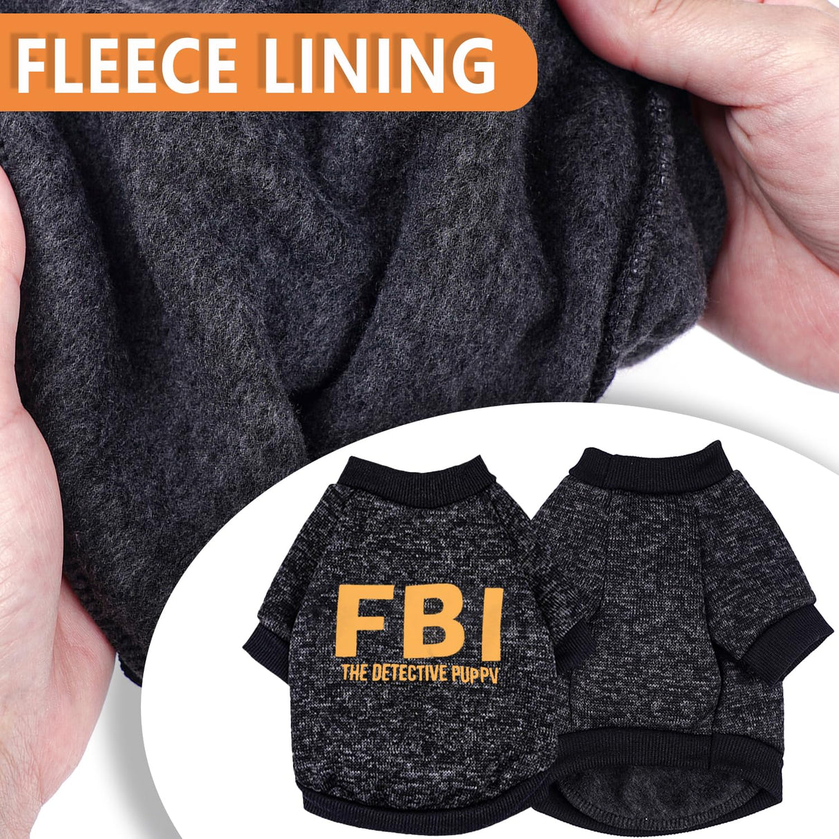 2 Pack Chihuahua Sweater Dog Sweaters for Small Dog Boy Black Fleece Sweater Chihuahua Clothes Pattern Puppy Clothes Fall Winter Pet Clothing Medium