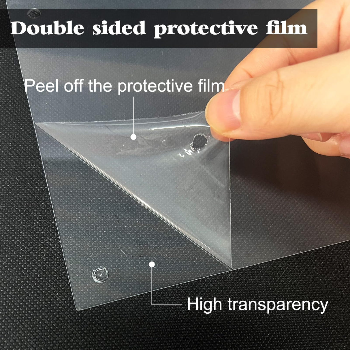 10 Pcs Pet Cage Liner 15.7'' x 6'', Cage Urine Guard Side Lining Clear Sheet with 50 Pcs Stainless Steel Zip Ties, Anti-Urine Side Lining Sheet for Rabbit Guinea Pig Hamster Ferret Chinchilla