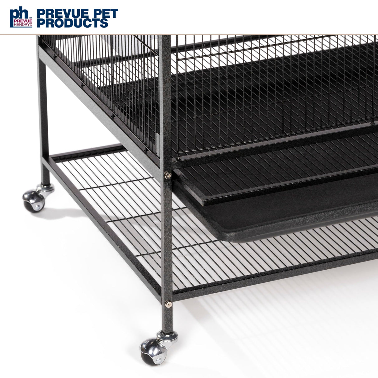 Prevue Hendryx F050 Pet Products Wrought Iron Flight Cage, X-Large, Hammertone Black