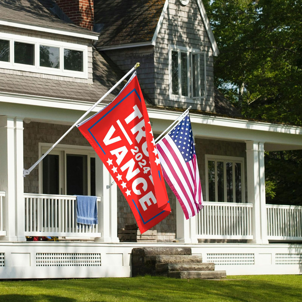 Trump Vance 2024 Flags 3x5 Red, Trump 2024 Flag 2024 Vance Save American Back Flag For Outdoor Lawn Decor Banner Sign (DH2)