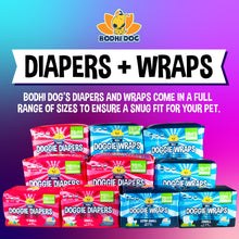 Load image into Gallery viewer, Bodhi Dog Disposable Male Dog Diapers - Super Absorbent, Leak-Proof Pee Wraps - Adjustable Fit, Comfortable Design, Advanced Moisture Control, and Wetness Indicator - Medium (20 Count)
