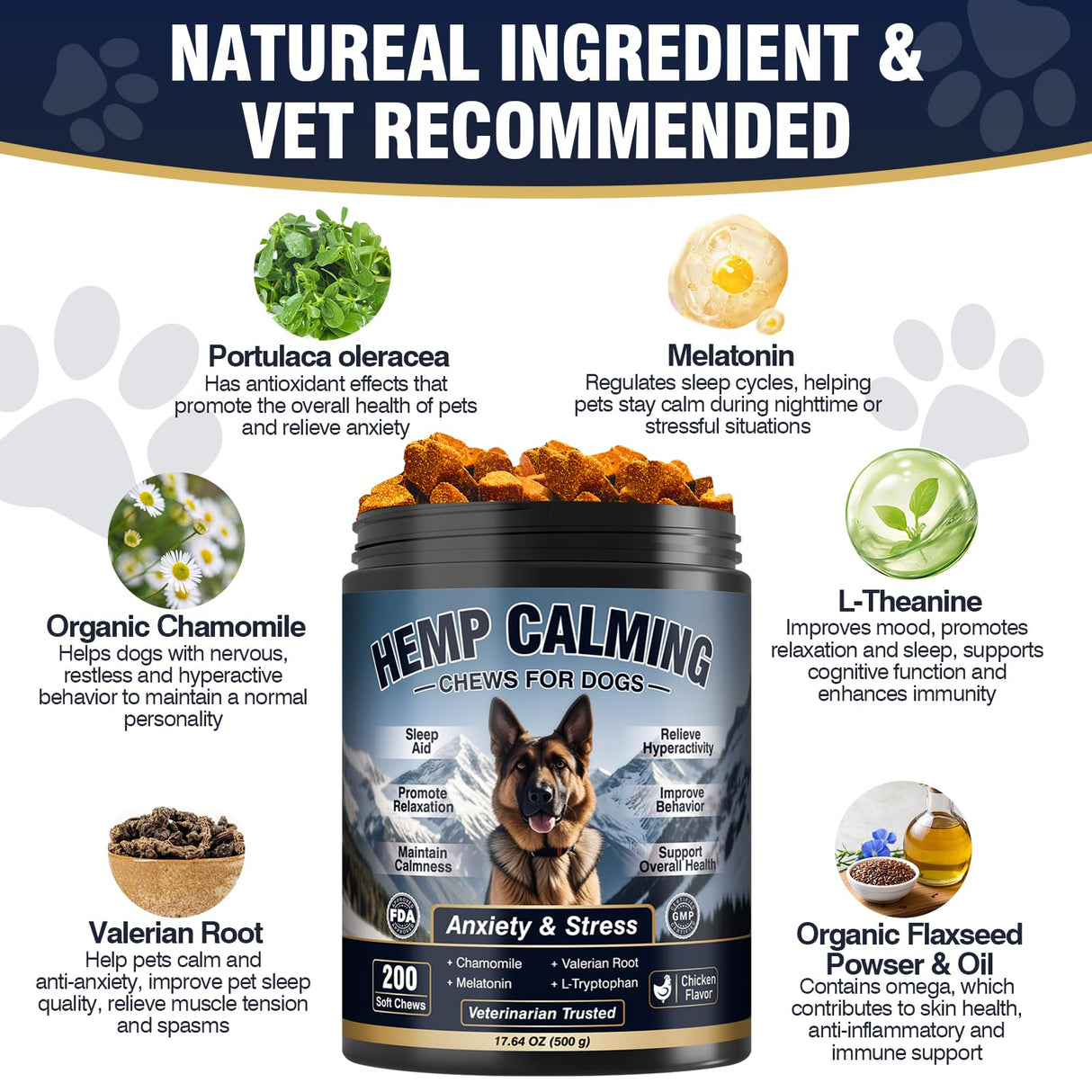 Calming Chews with Melatonin for Dogs 200 ct, Chicken