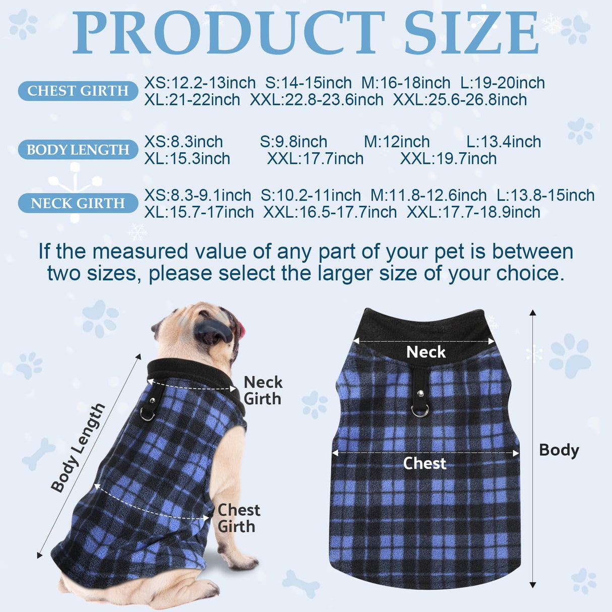 Weewooday 4 Pieces Winter Fabric Dog Sweaters with Leash Ring Soft Fleece Vest Pullover Pet Jacket Warm Dog Clothes Coats for Pet Puppy Cats Chihuahua(XXXL(Neck:17.7-18.9” Chest:25.6-26.8”))