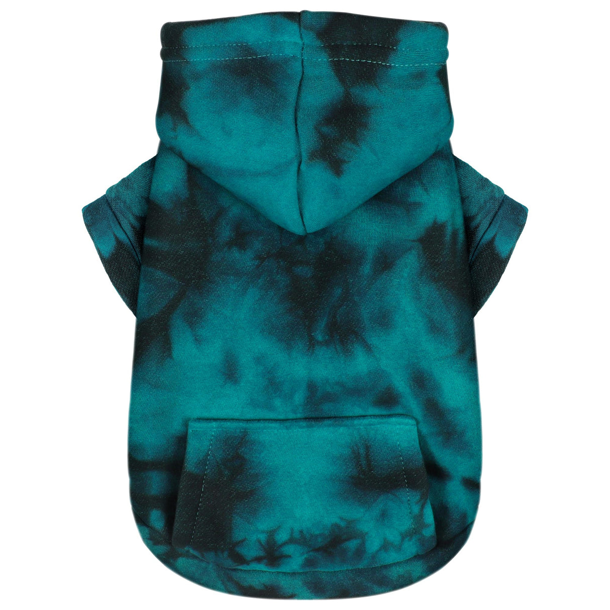 Chic Tie-Dye Dog Hoodie with Practical Pocket - Fashionable and Cozy Sweatshirt for Small, Medium, and Large Dogs, Ideal for Casual Outings and All-Day Comfort in Vibrant Colors. Cyan XXL