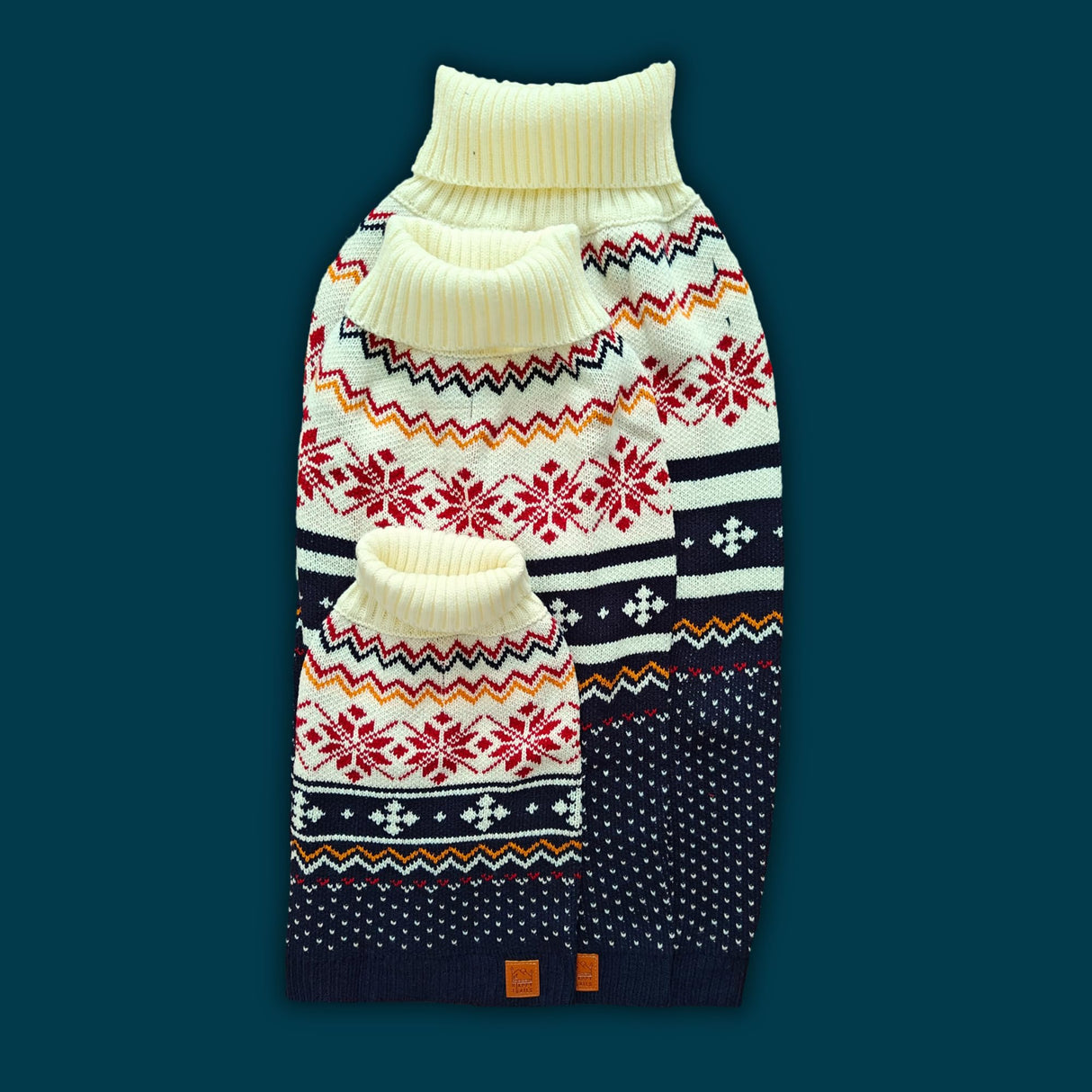 Cozy Acrylic Dog Sweater for Outdoor Adventures—Breathable & Insulating Knit—Classic Fit—Backpacking Gear for Dogs—Dog Hiking Gear—Dog Camping Gear (Large, Nordic)