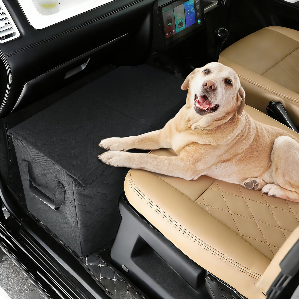 CEMOFE Car Seat Extender for Large Dogs, Front & Back Seat Extender for Dogs up to 200 LBS with Storage for Large Trucks, Gap Filler Prevent Pets from Falling