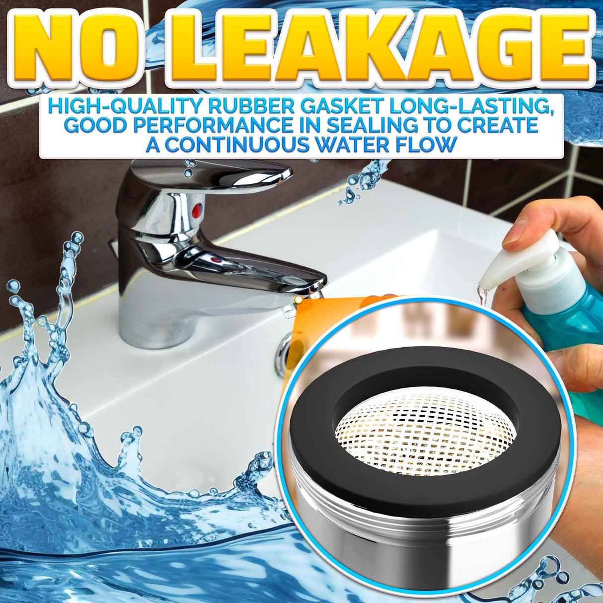 4Pcs Bathroom Faucet Aerator Replacement - 15"/16" 24mm Kitchen Bathroom Sink Attachment High Flow Aerator for Sink Faucet Aerators M24 Male Thread