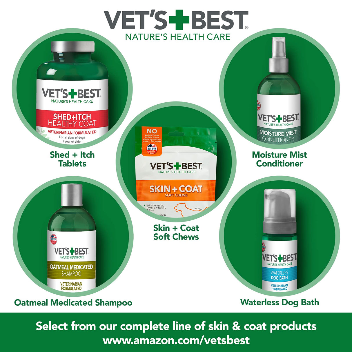 Vet's Best Brewer’s Yeast & Garlic Chews, Omega 3 for Dogs Healthy Skin & Coat Protection for Dogs, Dog Formulated with Veterinary Recommended Dosage, Garlic Supplements, 60 ct