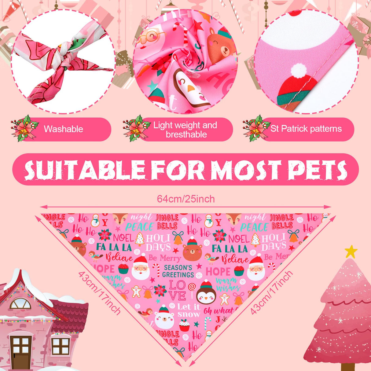 Newwiee 100 Pieces Valentine's Day Dog Bandanas Bulk for Large Dogs Pink Red Pattern Pet Triangle Scarf Puppy Cat Kerchief Bibs Scarf for Valentine Pet Costume Accessories for Small to Large Puppy Cat