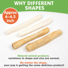 Load image into Gallery viewer, MON2SUN Dog Rawhide Rolls Twist Sticks Chew Treats Natural Flavor 6.5 Inch 40 Count for Puppy and Small Dogs