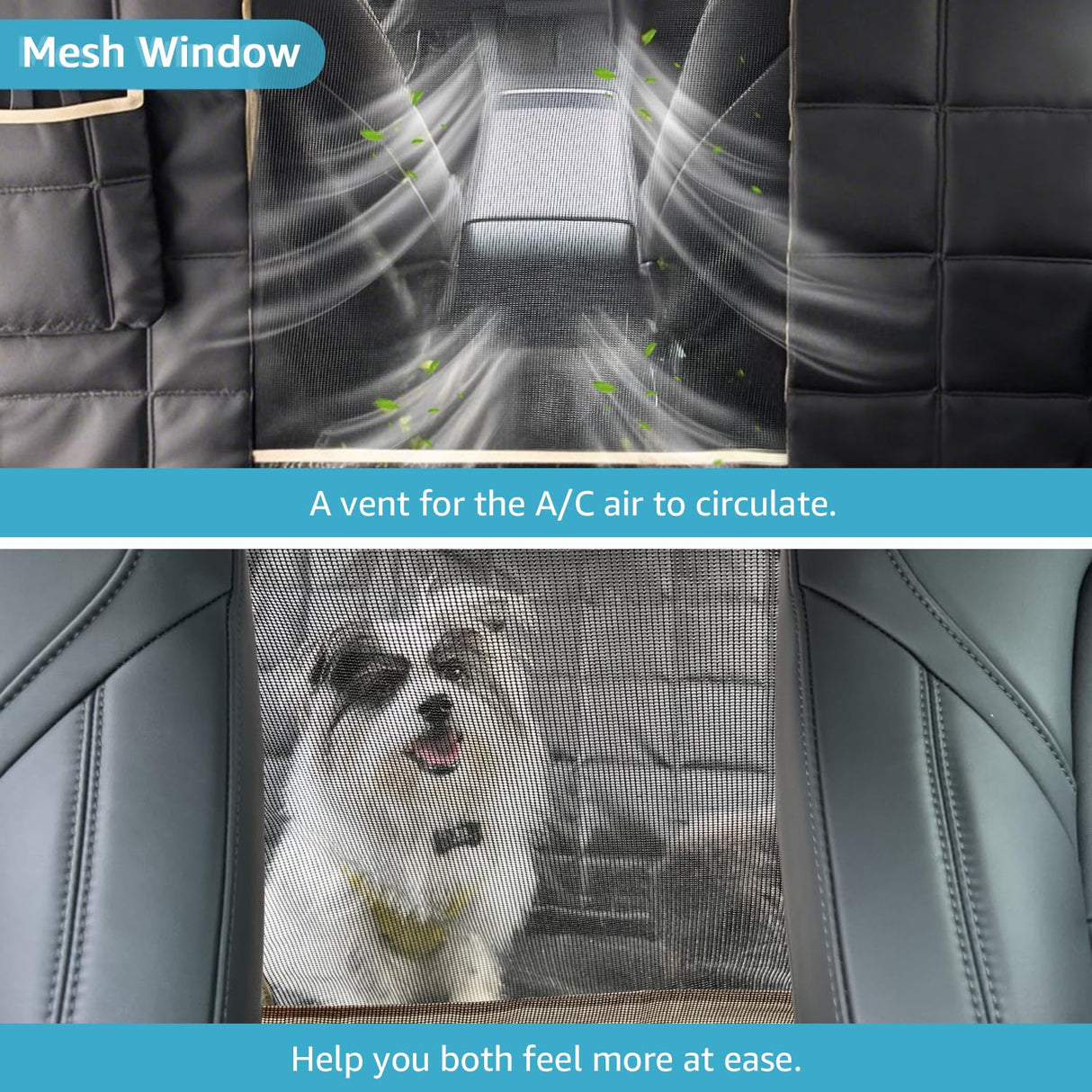 Lassie Dog Hammock for Car, Compatible with 2020-2026 Tesla Model Y Dog Seat Covers,Dog Car Seat Cover for Back Seat with 4 Headrests and 2 Seat Belts, 100% Waterproof Pet Seat Protector for Dogs