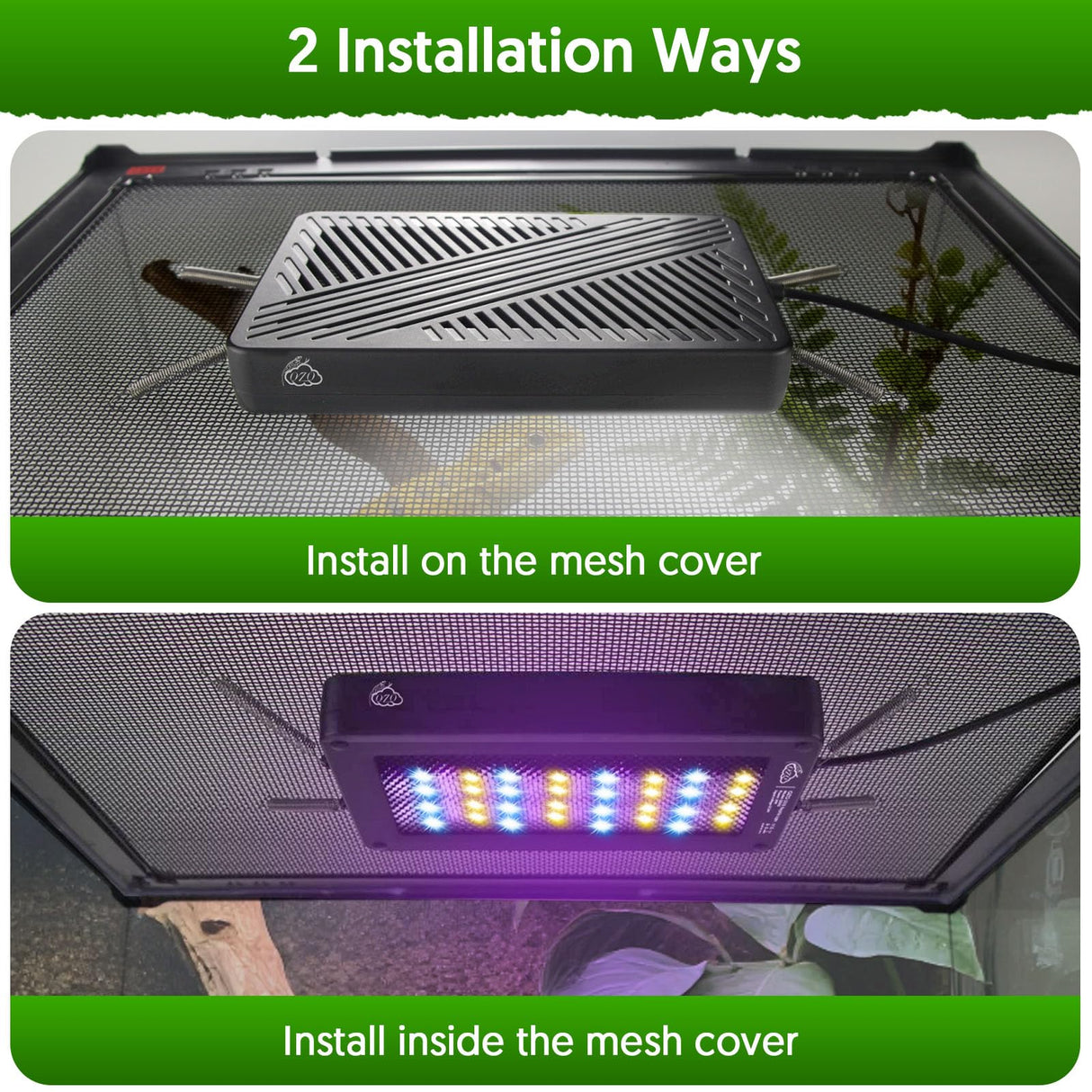 QZQ UVB Light for Reptiles, 24W LED UVA UVB Reptile Lamp with Dimming and 4 Lighting Modes, New Mode 24/7 Timer, Adjustable Brightness, LED Light for Bearded Dragon, Gecko, Tortoise, Lizard