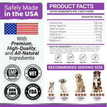 Load image into Gallery viewer, Melatonin for Dogs - 170 Melatonin Chews for Small and Large Dogs - Puppy Sleep Aid - Natural Calming Treats for Stress Anxiety Relief - Canine Sleeping Pills - Thunder, Fireworks, Chewing, Barking