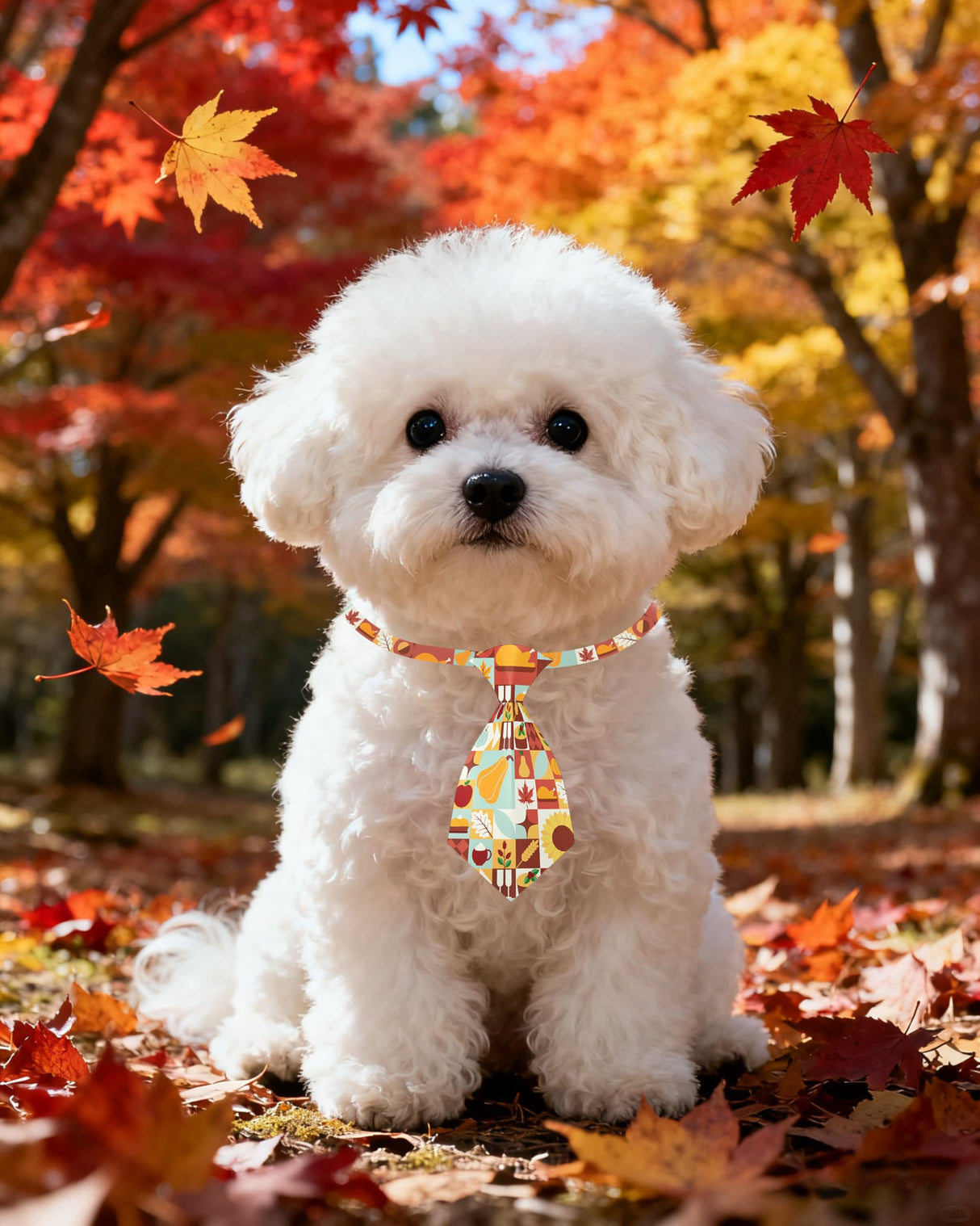 PET SHOW 30 Pack Fall Small Dog Ties Neckties for Doggies Cats Pumpkin Maple Leaf Adjustable Collar Neck Ties Girl Boy Pets Autumn Costumes Puppy Holiday Grooming Accessories Party Gift Favor