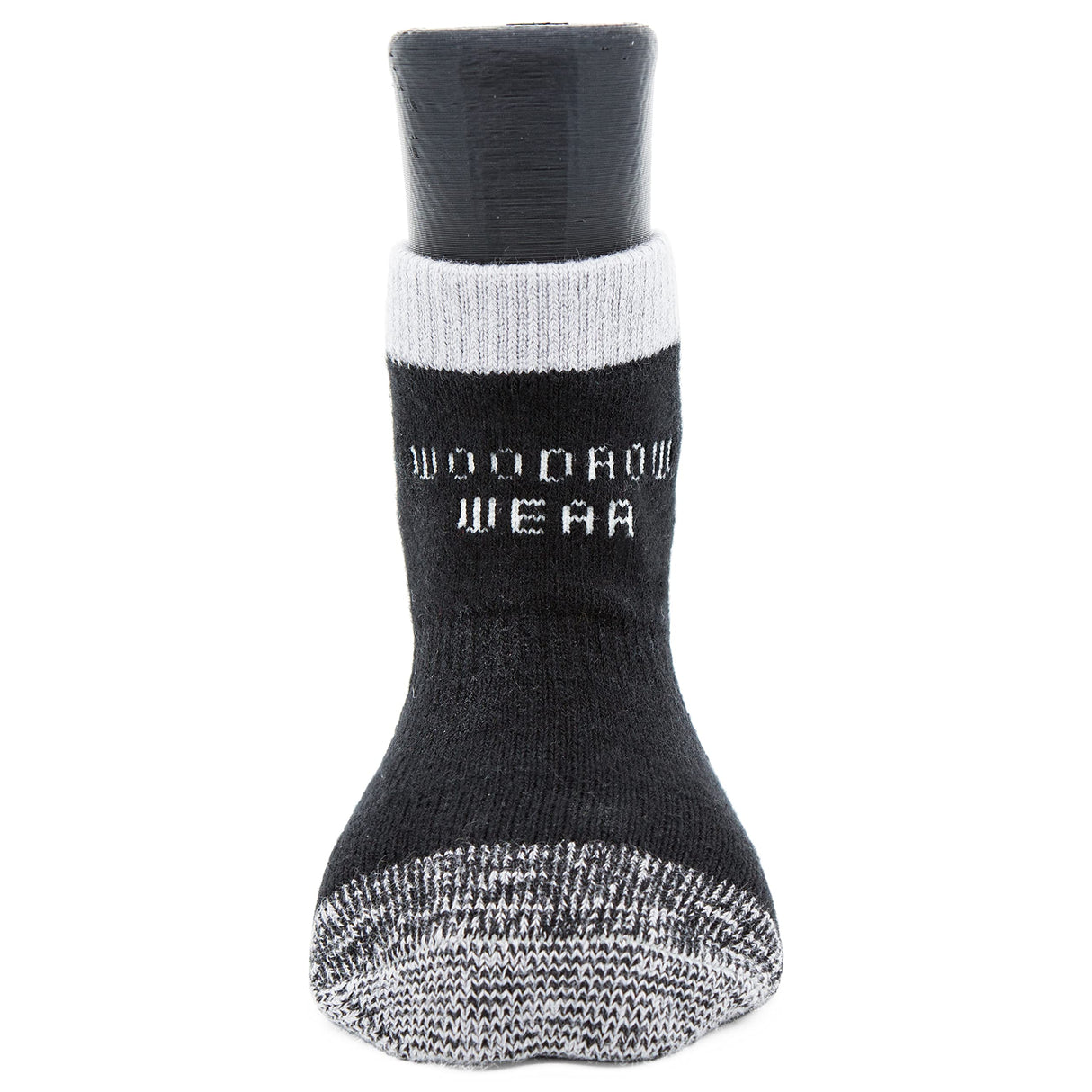 Woodrow Wear, Power Paws Reinforced Foot Dog Socks, Black Grey, XXL, Fits 130-180 pounds