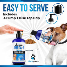 Load image into Gallery viewer, Omega 3 Fish Oil for Dogs - Better Than Salmon Oil - Dog Fish Oil Supplement to Reduce Shedding & Itching - Supports Joints, Brain, and Heart Health - Skin and Coat Supplement - Liquid Fish Oil