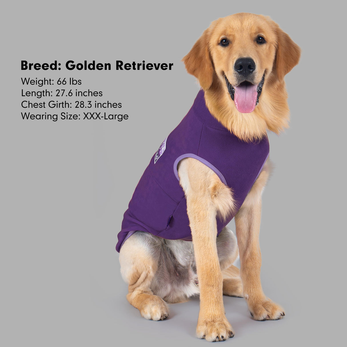 cyeollo Fleece Dog Sweater, Pullover Dog Fleece Jacket Turtleneck Sweatshirt Stretchy Vest Warm Lightweight Winter Clothes for Small Dogs, Purple L