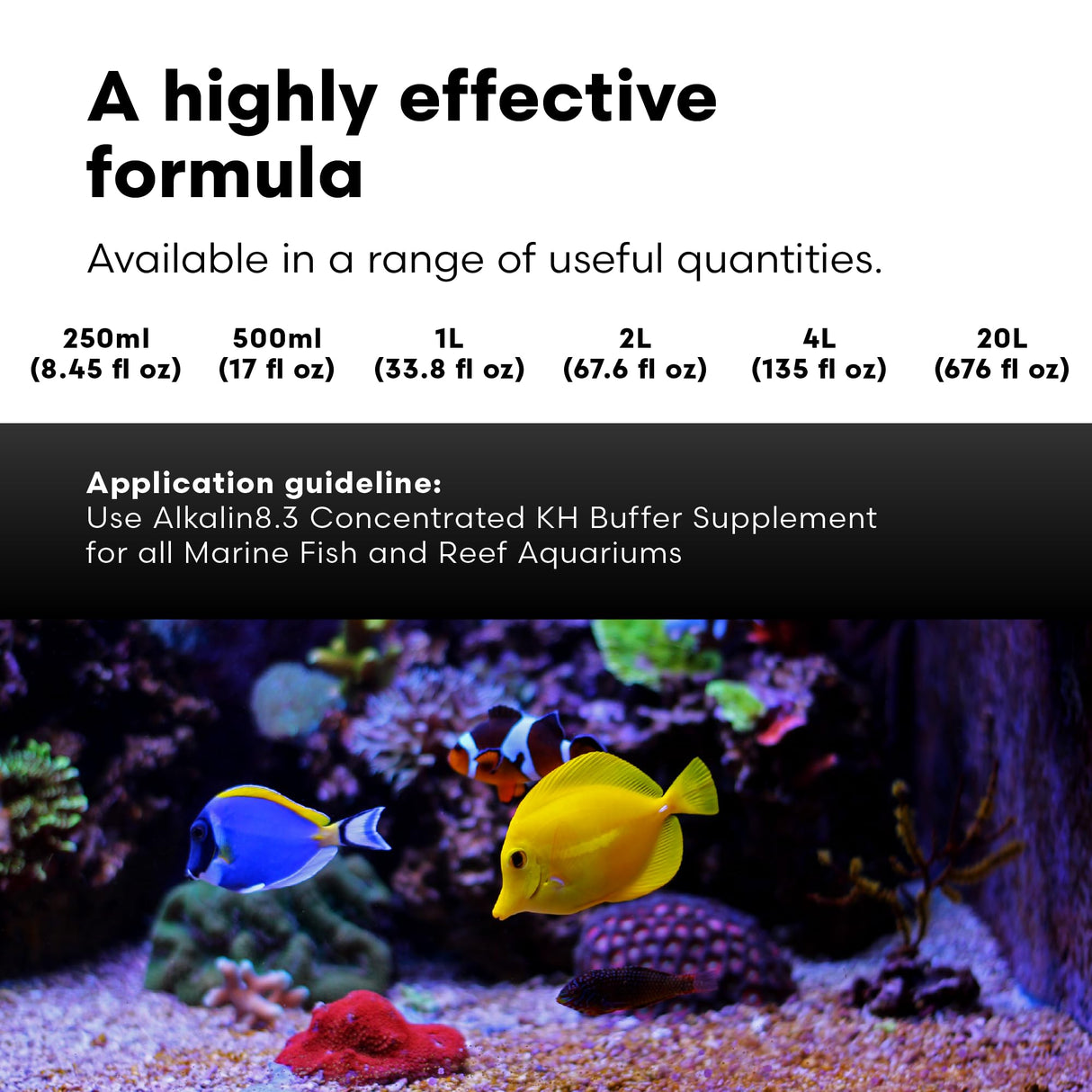 Brightwell Aquatics - Alkalin8.3 Concentrated KH Buffer Supplement - for All Marine Fish and Reef Aquaria - Aquarium Water Treatments, 17 fl oz