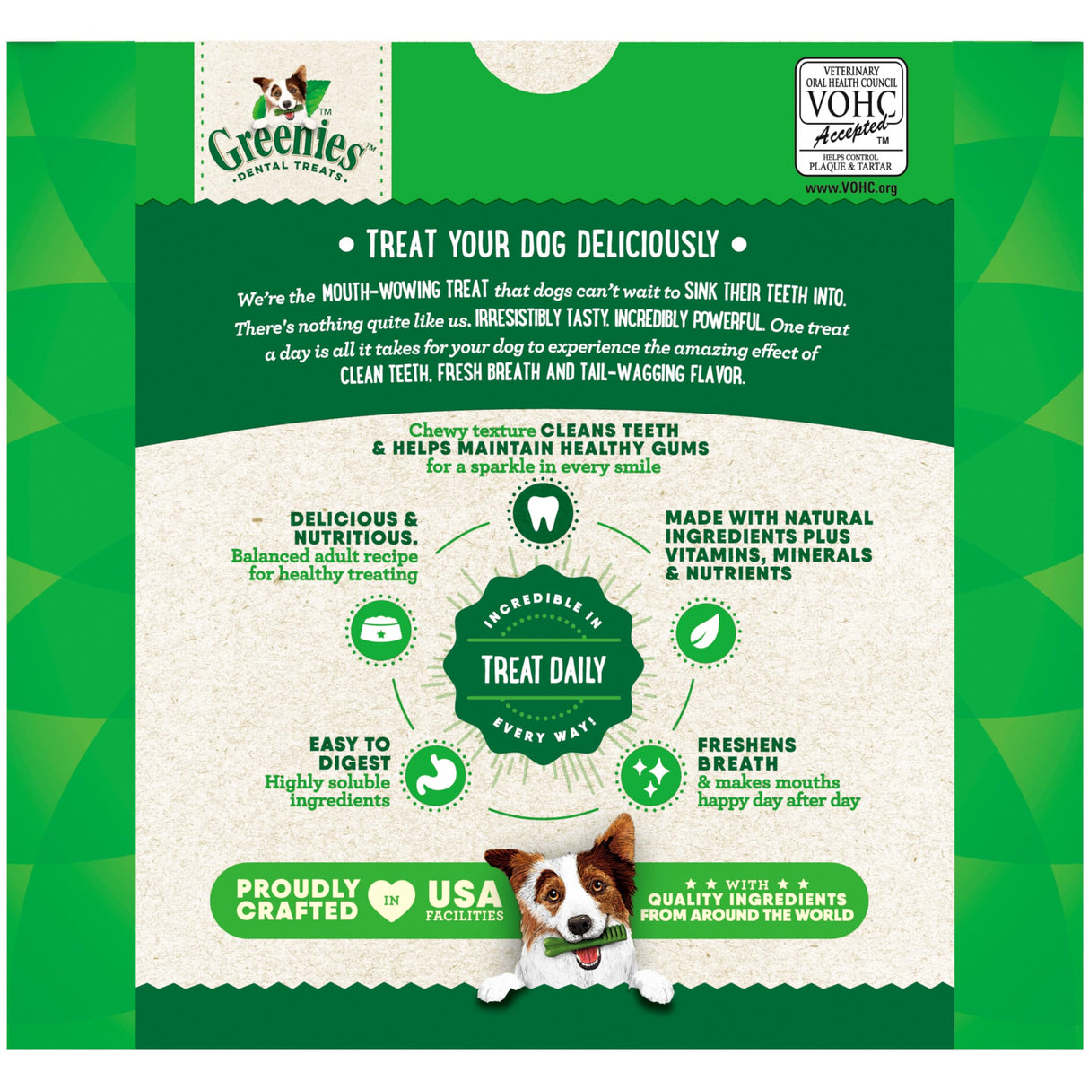 Greenies Veterinarian-Recommended Natural Dental Dog Treats Teenie Size, Original Flavor, 36 oz. Pack, 130 Count