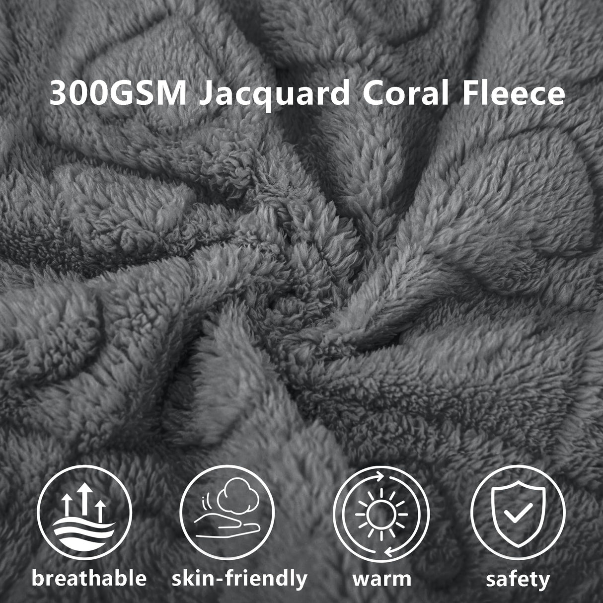 gogobunny 300GSM Coral Fleece Heart Checkered Blanket, Ultra Soft Warm Fluffy Throw for Baby Pet, Cozy Washable Blanket for Crib Couch Toddler Cats Small Dogs (Anthracite, 50x60)
